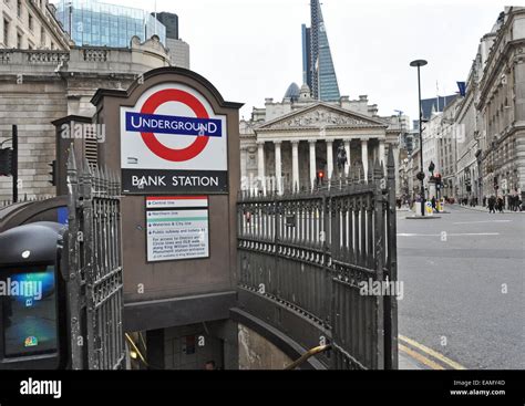 Bank Underground Station London City Uk Stock Photo Alamy