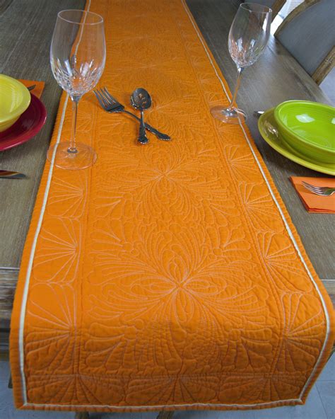 Table Runner Orange Table Runner Beach Decor Fall Table | Etsy | Fiesta table decor, Fall table 