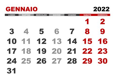 Calendario Gennaio 2022 Calendario Su Riset