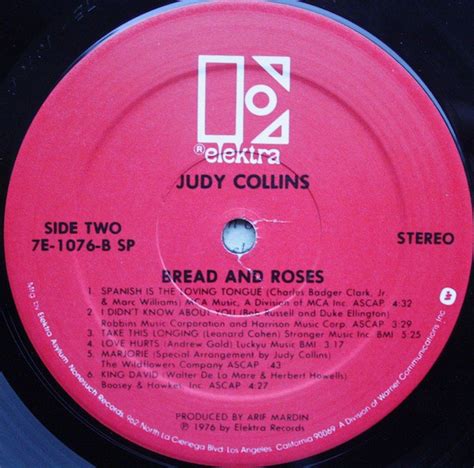 Judy Collins Bread And Roses Used Vinyl High Fidelity Vinyl Records And Hi Fi Equipment
