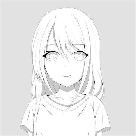 Black/White anime girl by Ghosyboid on DeviantArt