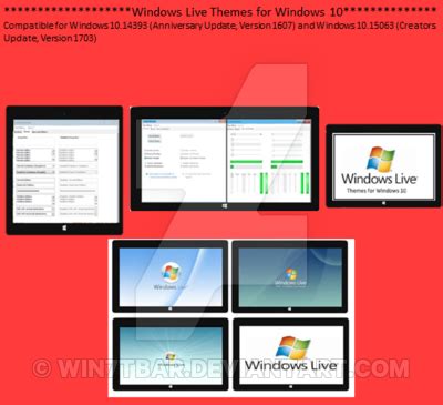 Windows Live Themes for Windows 10 by WIN7TBAR on DeviantArt