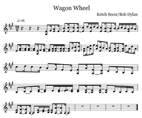 Violin Sheet Music For Wagon Wheel