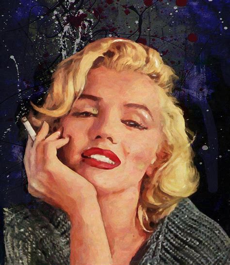 Smoking Marilyn Painting By John Farr