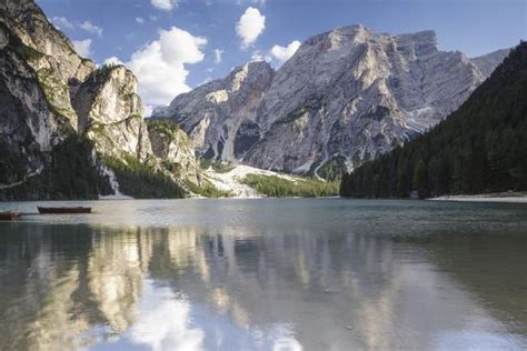 Lago Di Braies In The Dolomites Sud Tyrol Italy Photographic Print
