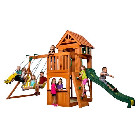 See more ideas about backyard play, backyard, backyard playground. Backyard Discovery Atlantis All Cedar Playset-65210com ...