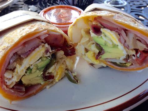 Breakfast burrito from Rose Bakery Cafe in Corona...