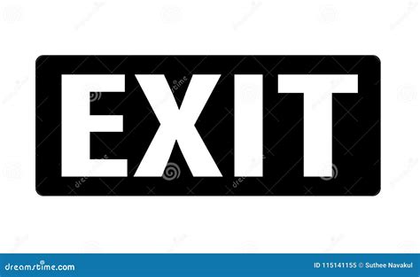 Exit Icon On White Background Exit Sign Flat Style Stock Vector
