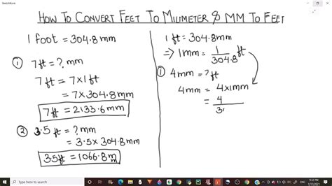How To Convert Feet To Millimeter And Millimeter To Feet Convert Ft