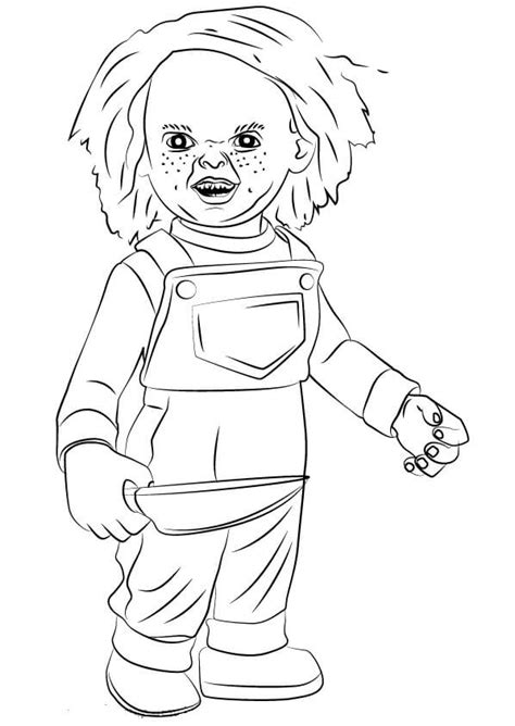 Chucky Doll Coloring Page Free Printable Coloring Pages For Kids