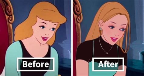 classic disney princesses get a modern day retouch from a tiktok artist disney princes funny