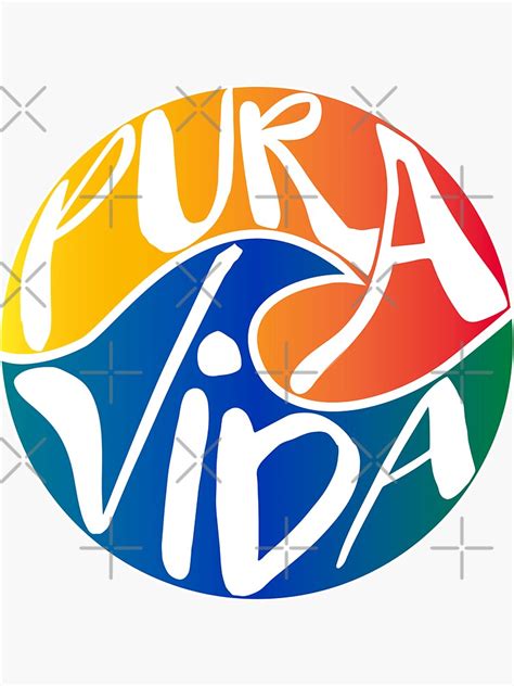 Pura Vida Sticker By Wanderlust40 Redbubble