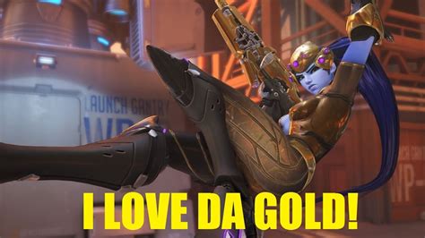 Overwatch The Golden Widowmaker First Games With Widow Gold Gun Youtube
