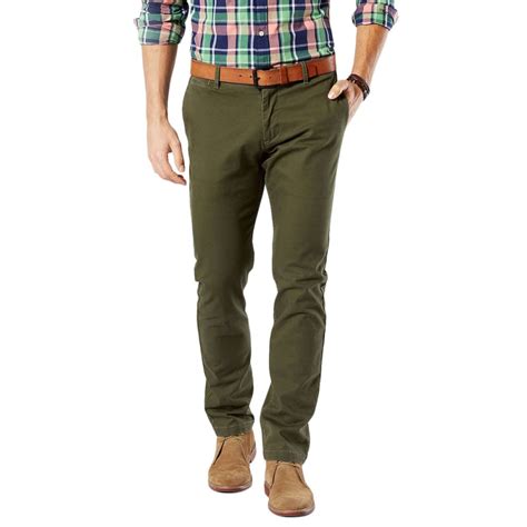 Dockers Mens Slim Tapered Fit Washed Khaki Pants Bobs Stores