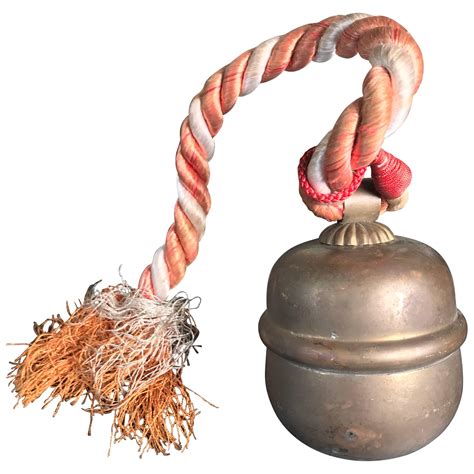 Japanese Old Hand Cast Shinto Suzu Temple Bell With Original Rope Handle At 1stdibs