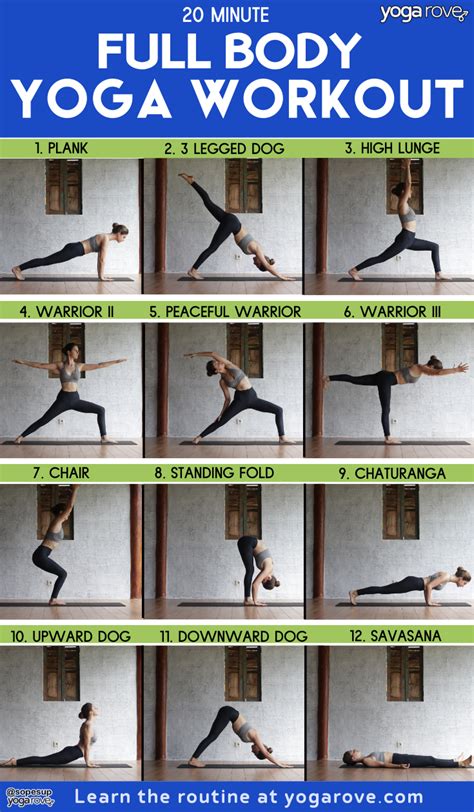 20 Minute Full Body Yoga Workout For Beginners Free Pdf In 2020