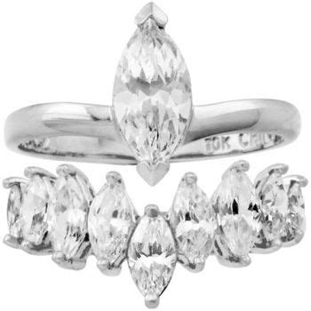 Bridal sets have a distinct look and may even save you money when shopping for. 10K White Gold Marquise CZ Bridal Set 5 in Spring Big Book Pt 1 from Fingerhut on shop ...