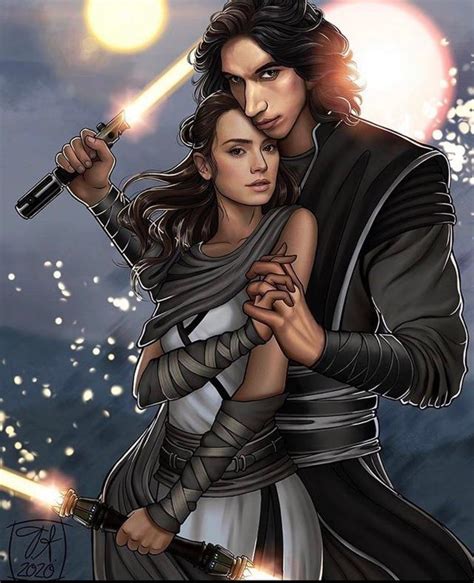 Not My Artwork But I Saw This Online And Just 😍😍😍 Reylo Rey Star