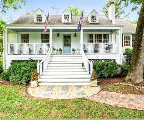 House Exterior White Paint Southern Living Front Porch On This