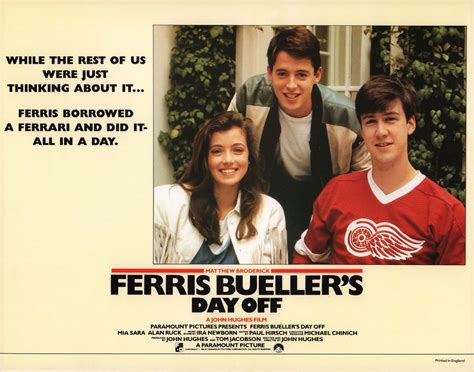 Ferris Buellers Day Off 1986 British Scene Card Posteritati Movie