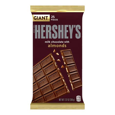 Hersheys Giant Milk Chocolate With Almonds Bar Shop Candy At H E B