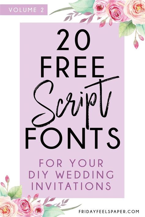 Free Script Fonts For Your Diy Wedding Invitations Fonts Wedding