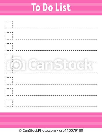 To Do List Printable Template Lined Sheet Handwriting Paper For Diary Planner Checklist