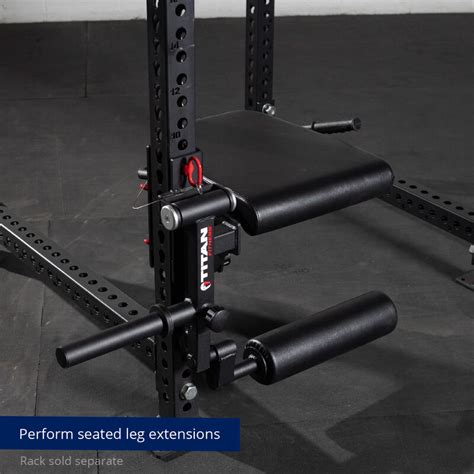 Titan Series Plate Loaded Leg Curl And Extension Rack Attachment
