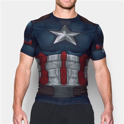 Under Armour Captain America Alter Ego Compression Mens T Shirt Tee Top