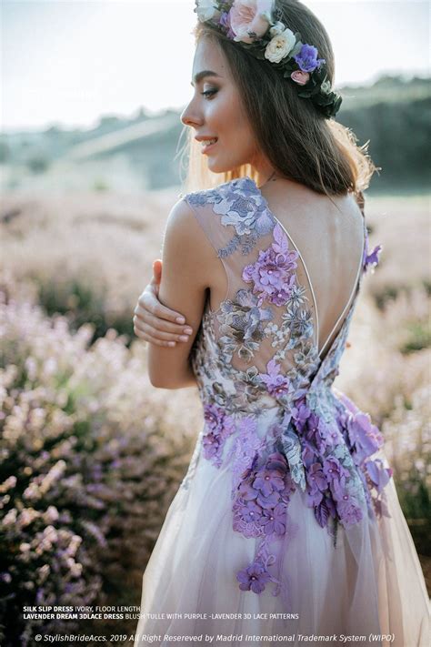 Lavender Dream 3d Lace 2020 Tulle Bridal Dress 2 Pieces Set Etsy