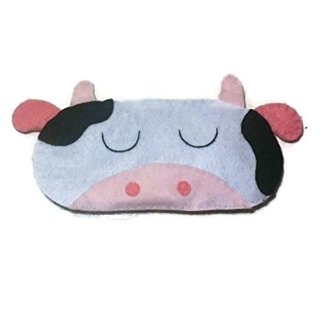 Cute Felt Cow Sleep Mask Handmade