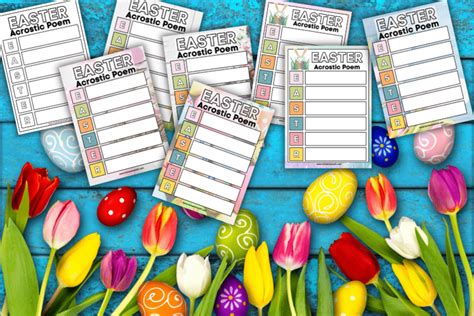 Easter Acrostic Poem Templates 8 Free Printables