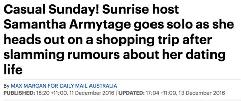 Daily Mail Apologises For Sam Armytage Granny Panties Headline