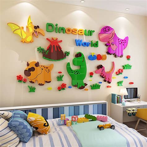 Dinosaur 3d Acrylic Sticker Wall Art Decoration