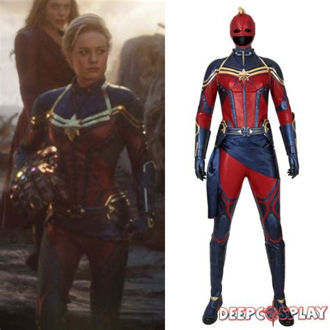 Avengers Endgame Captain Marvel Cosplay Costume Deluxe