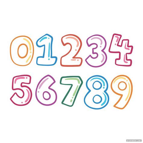 Bubble Numbers Printable Printable Templates