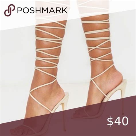 Nude Heels These Are Thigh High Nude Strap Up Heels They Are Very Comfortable Never Worn