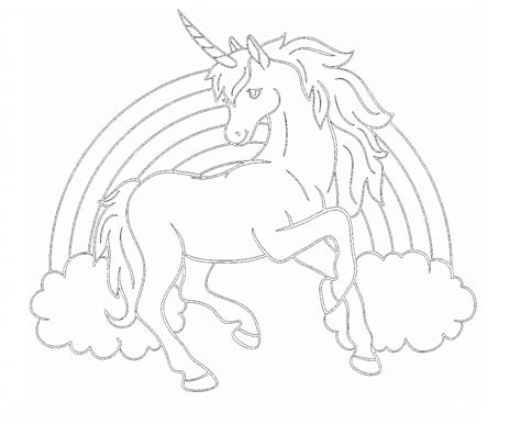 Dibujos De Unicornio Con Arcoiris Para Colorear Para Colorear Pintar E