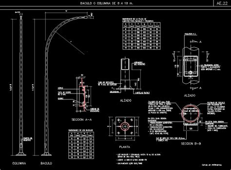 Poste En AutoCAD Librería CAD