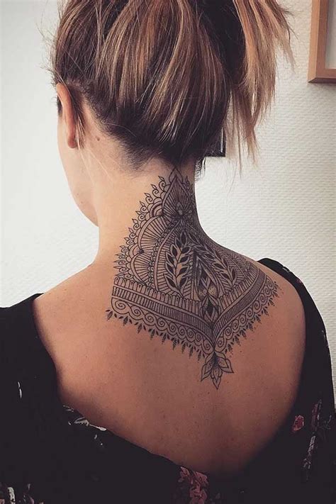Share More Than 77 Back Neck Tattoo Female Super Hot In Cdgdbentre