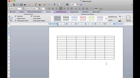 Kurs Microsoft Word 2011 Mac 061 Tabellen Erstellen Youtube