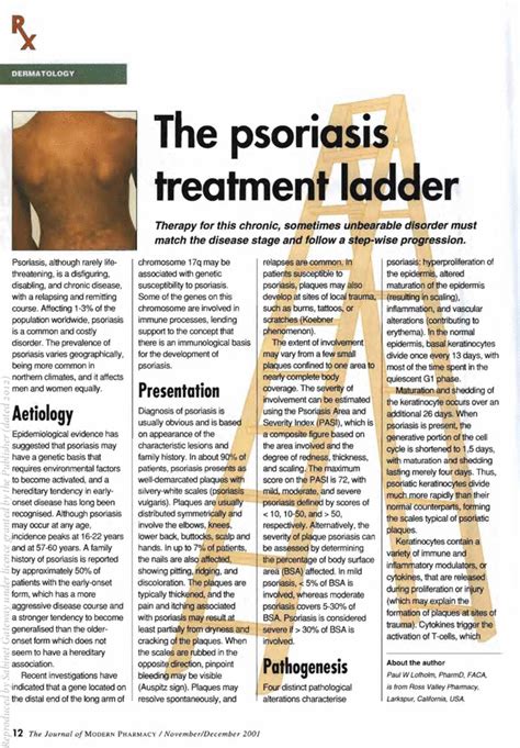 The Psoriasis Treatment Ladder A Clinical Overview Journal Of Modern