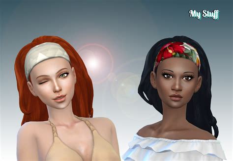 Sims 4 Hairs Mystufforigin Med Wavy Bandana Hair Rete