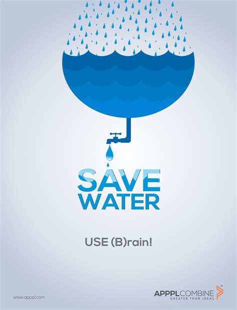 Save Water Use Brain Greatful B Rain Save Water