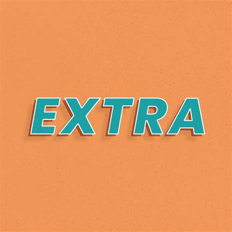 Extra Word Retro 3d Effect Free Photo Rawpixel