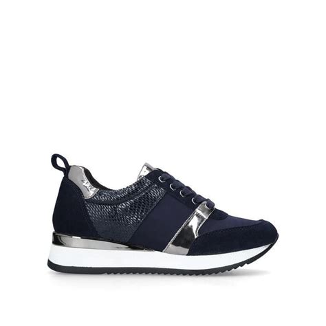 Carvela Justified Trainers Navy In 2021 Womens Boots Ankle Trainer