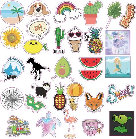 30 Pcs Sunnyq Cute Stickers Pack Cool Ins Vinyl Sticker
