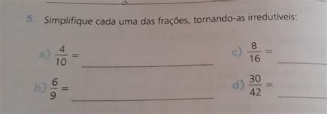 Simplifique As Frações 4 8
