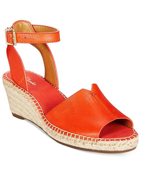Clarks Artisan Women S Petrina Selma Espadrille Wedge Sandals In Orange