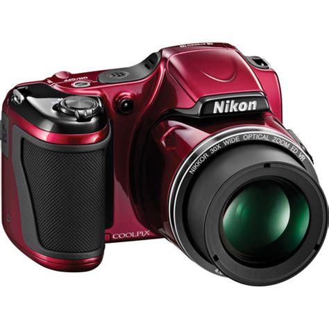 Nikon Coolpix L Digital Camera Red B H Photo Video